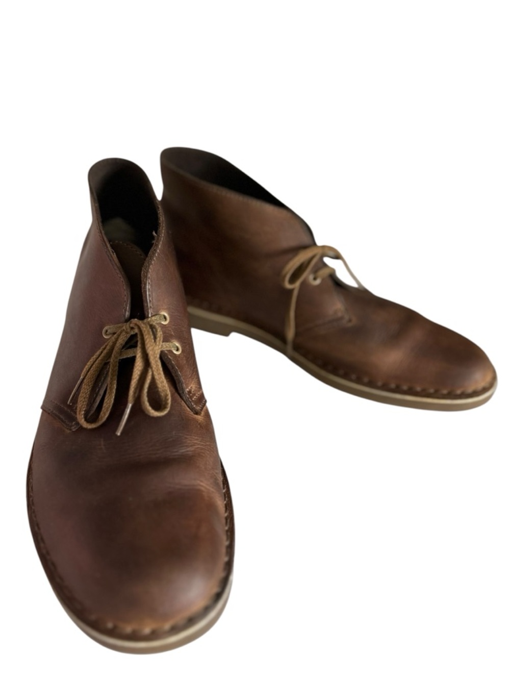 Clarks Beeswax Desert Chukka Brown Leather Boots Size 9.5 Men Eclectic Grandpa